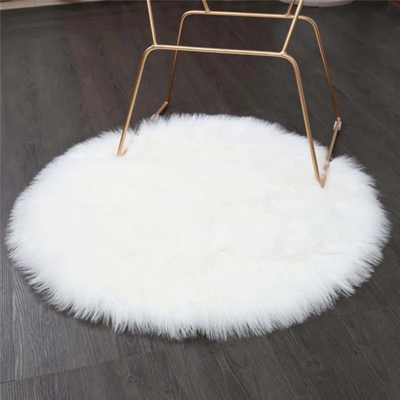 30*30CM Soft Artificial Sheepskin Rug Chair Cover Bedroom Mat Artificial Wool Warm Hairy Carpet Seat Textil Fur Area Rugs