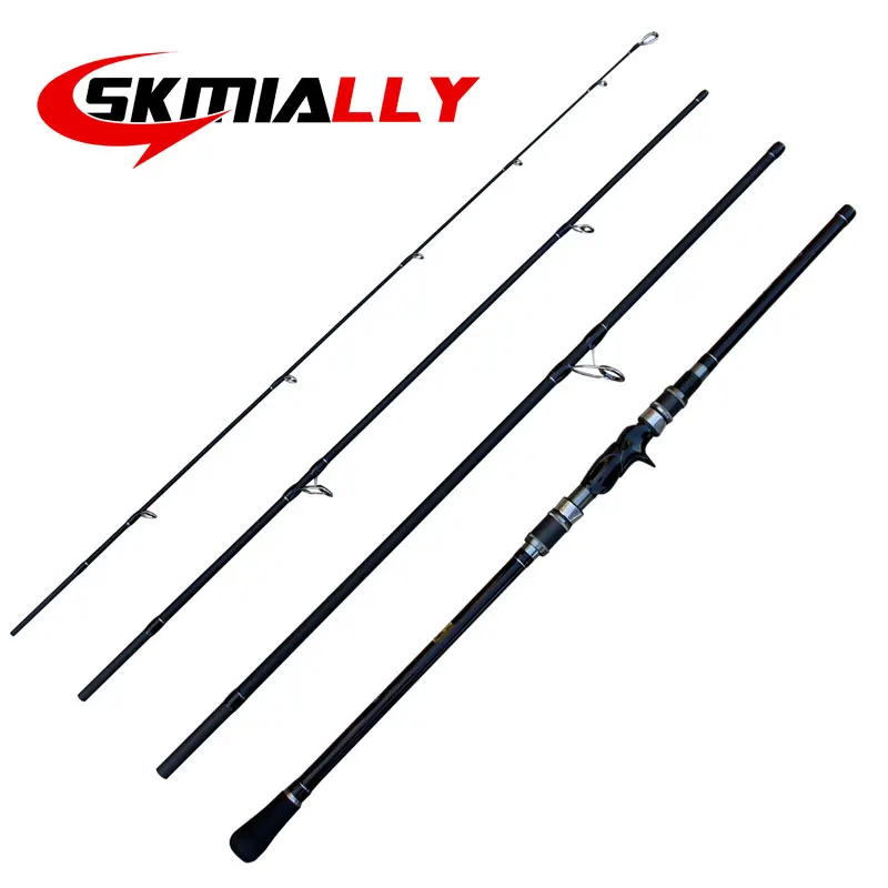 

1.8m 2.1m 2.4m 2.7m 3.0m 100% Carbon Fiber Rod Spinning Fishing Rods Casting Travel Rod 4 Sections Fast Action Fishing Lure Rod