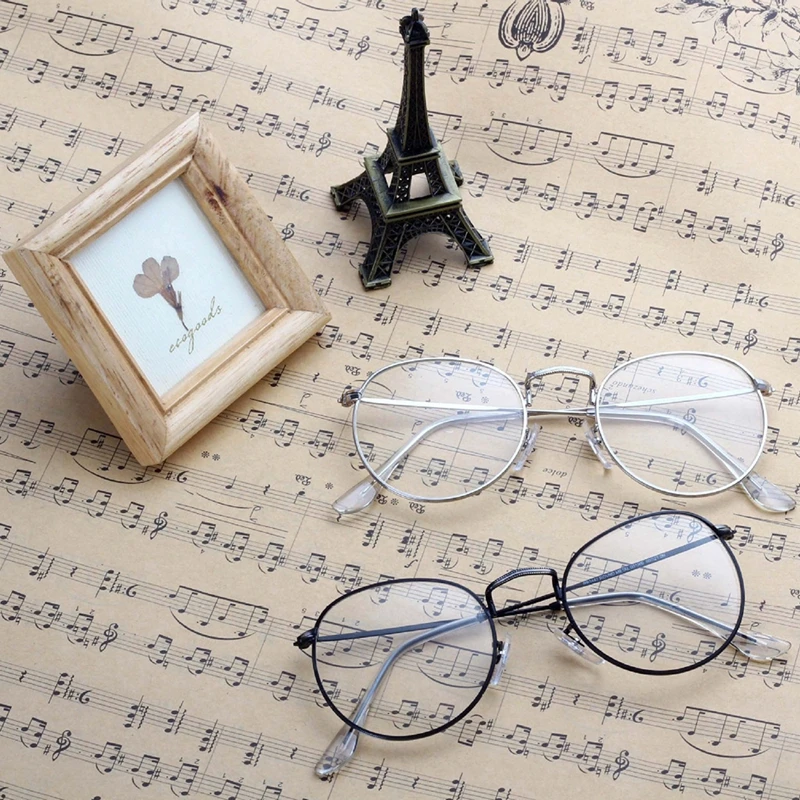 

New Vintage Men Women Eyeglass Frame Glasses Round Spectacles Clear Lens Optical