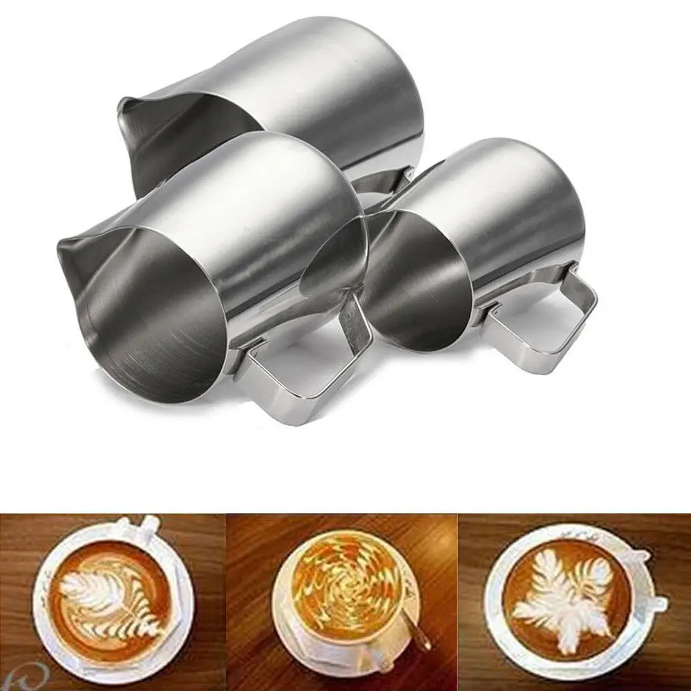Кувшин для кофе эспрессо из нержавеющей стали, кухонный кувшин для приготовления латте, молока, кофе, чашка для вспенивания, кувшин, 150, 350, 600, 1000 мл
