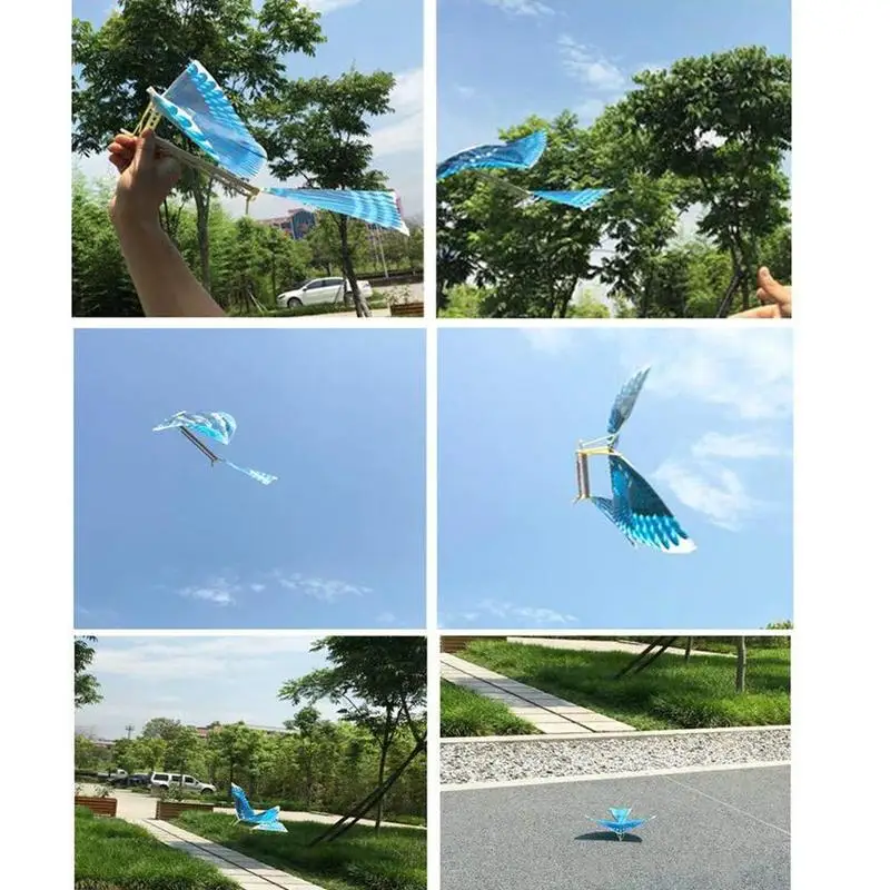 1 случайный открытый спортивный змей Летающий детские игрушки Интерактивная игрушка резиновый Летающий с питанием птица воздушный змей