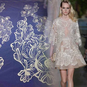 

Hot Sale Guipure French Lace Fabric High Quality African Tulle Lace Fabric J-53114 Cheap Nigerian Lace Fabrics For Women