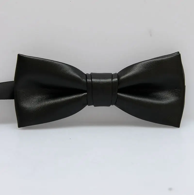 

skinny bow tie 11.5*5cm handmade solid PU bowtie fashion bowknot for men 's neckwear wedding party 10pcs/lot