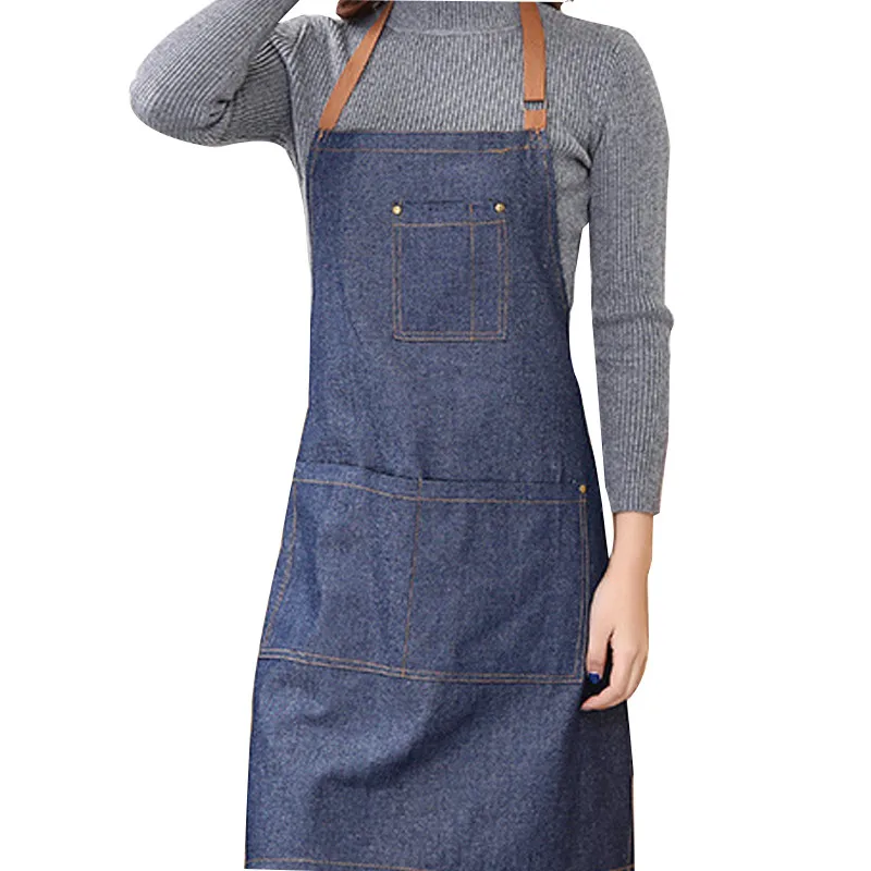 Hot kitchen Denim work Apron unisex for cooking apron for Woman man Cowboy Antifouling Chef Cooking pinafore Delantal Tablier Hot kitchen Denim work Apron unisex for cooking apron for Woman man Cowboy Antifouling Chef Cooking pinafore Delantal Tablier