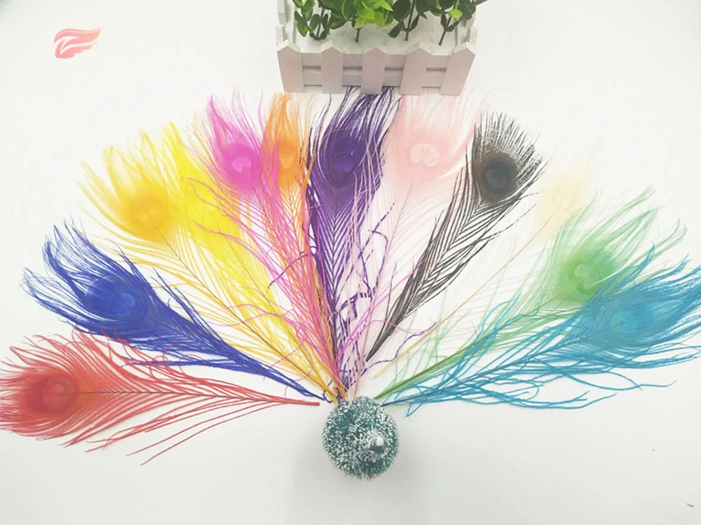 

Wholesale 10pcs 10-12 inch / 25-31cm High Quality Peacock Feathers DIY Art Deco Peacock Eye Accessories