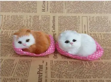 

WYZHY simulation animal cloth pad cat decoration static toy model photography window props children early education