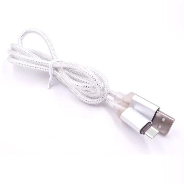 Sovawin Micro USB кабель светодиодный светильник 1 м кабель передачи данных для быстрой зарядки 2A зарядное устройство для мобильного телефона Тип c для samsung для huawei P20 P20Pro - Color: Silver