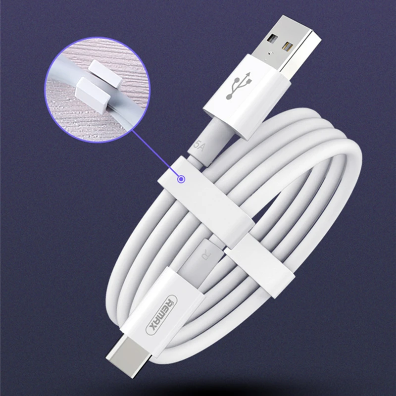 REMAX супер-Быстрый USB type C кабель для передачи данных 5А кабель для быстрой зарядки для Xiao mi Red mi Note 7 mi 8 lite mi band 3 mi 9 a2 note 6 pro 6a
