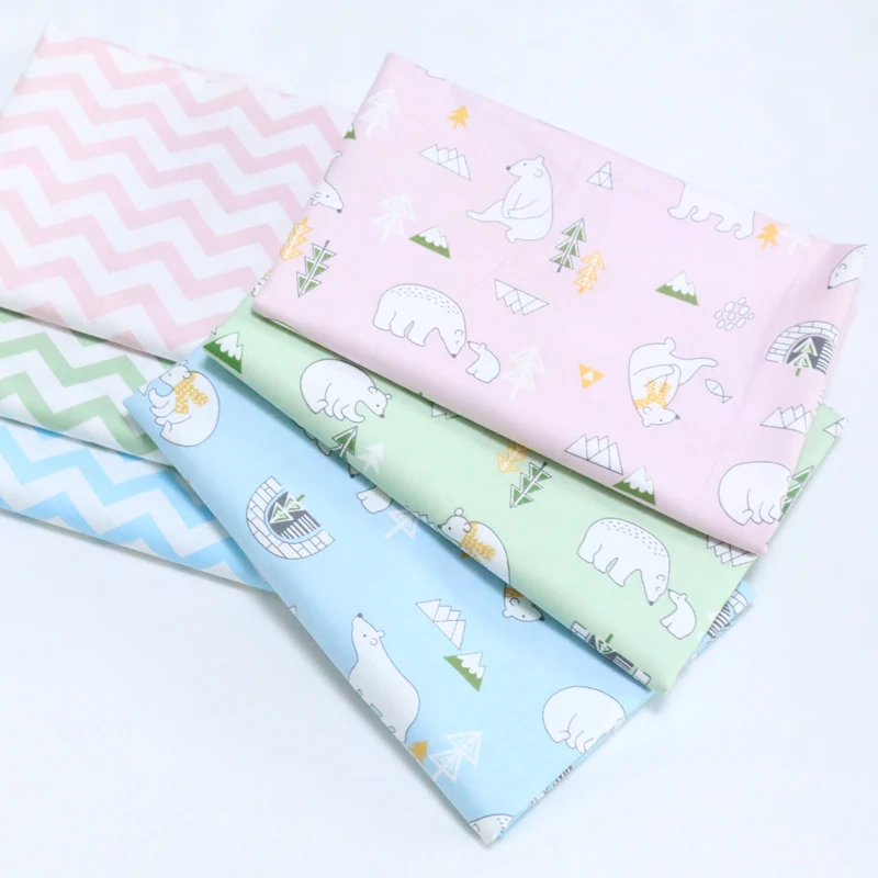 New Bears Twill Cotton Fabric by half meter for making Baby Cribs Bed Sheet Dress Sewing | Дом и сад