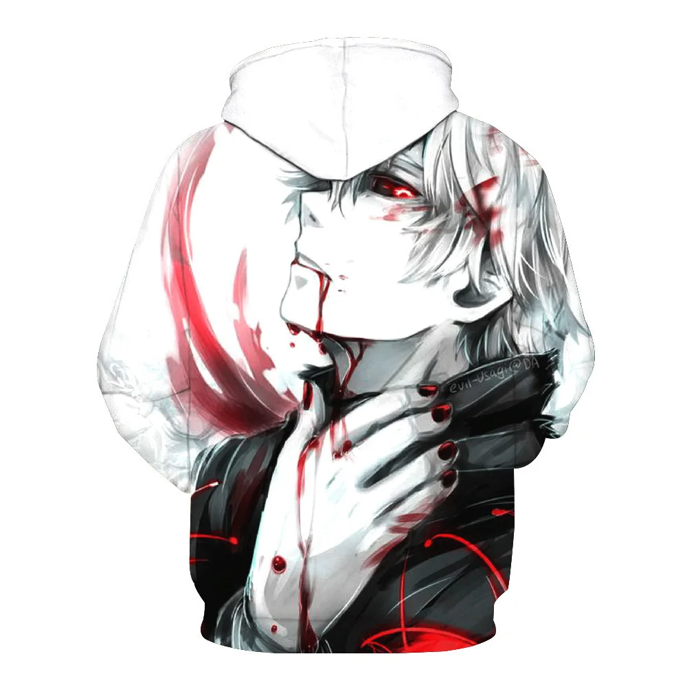 Moletom Tokyo Ghoul 3D толстовки с принтом для мужчин крутой пуловер Harajuku дропшиппинг