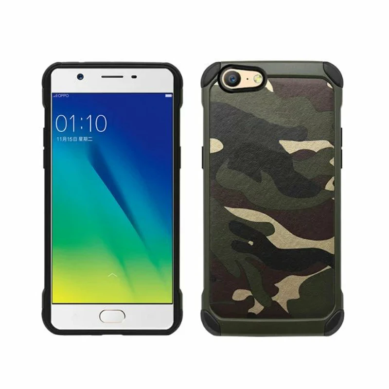

Army Camo Camouflage Pattern back cover PC and TPU Armor Anti-knock protective phone case For OPPO A57 A39