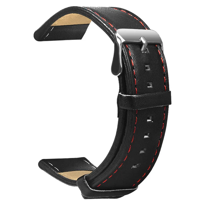 Сменный ремешок для часов черный кожаный Huami Amazfit 2/2S 22 мм часы 3B22 | Электроника