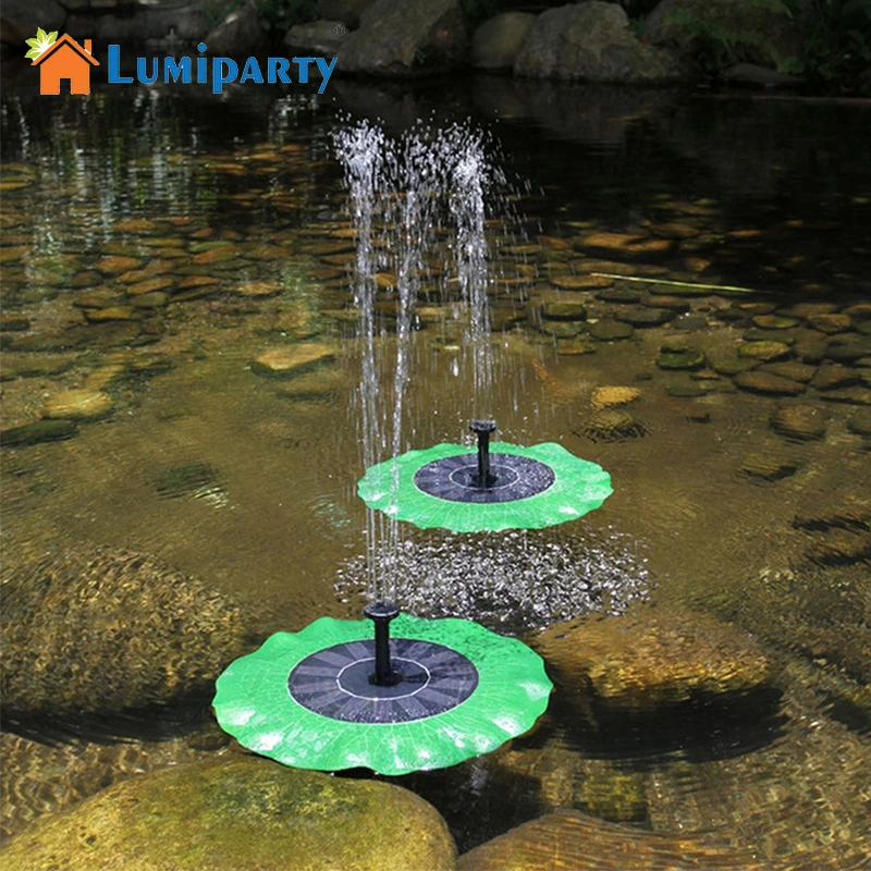 Lumiparty на солнечных батареях Водяной насос водонепроницаемый зеленый декоративный фонтан бесщёточный пруд водяной насос лотос лист портати... Lumiparty на солнечных батареях Водяной насос водонепроницаемый зеленый декоративный фонтан бесщёточный пруд водяной насос лотос лист портати...