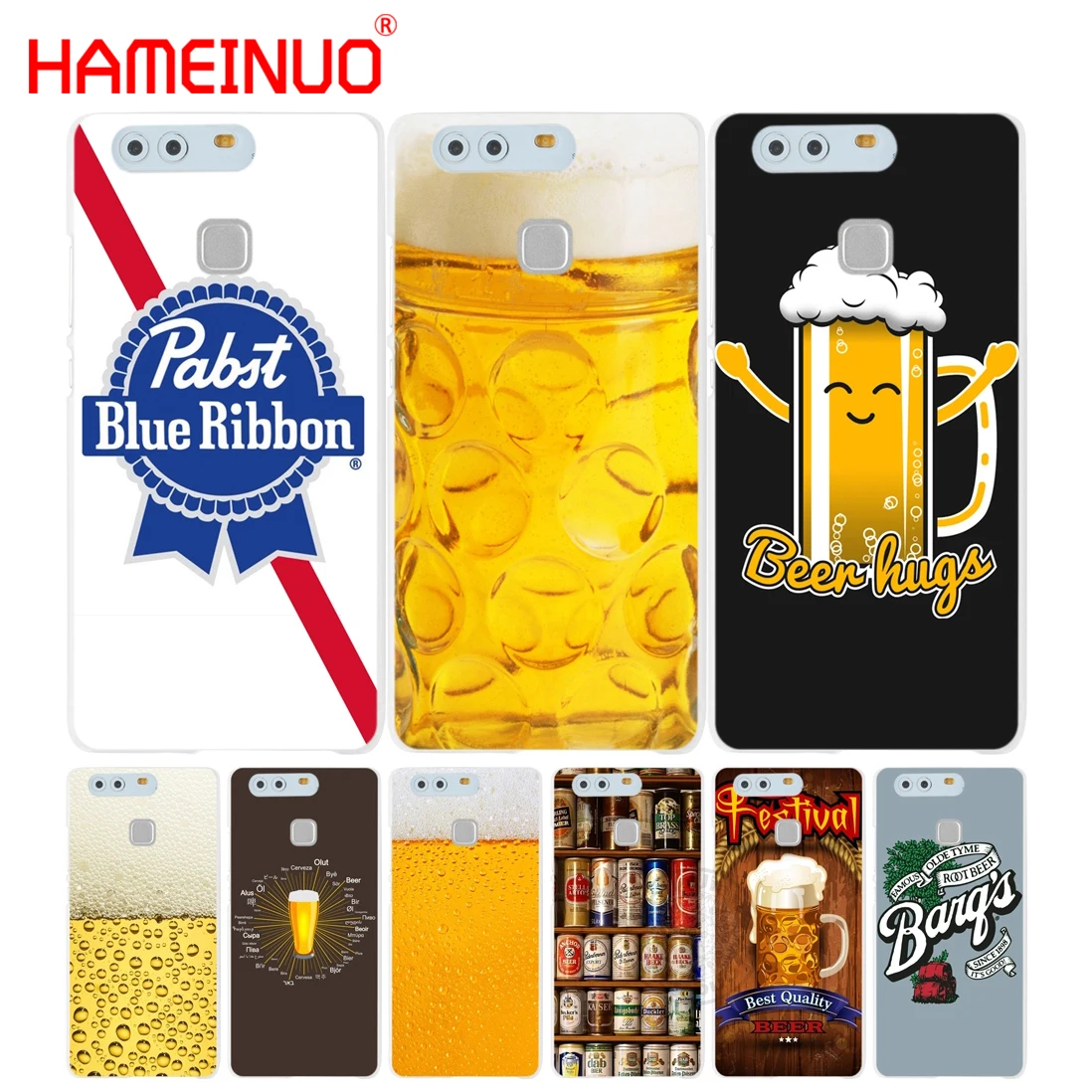 

HAMEINUO A Glass of Beer Cool Summer Skin Cover phone Case for huawei Ascend P7 P8 P9 P10 lite plus G8 G7 honor 5C 2017