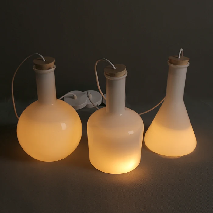 Скандинавский дизайн подвесной висячий светильник с художественным Гасом абажур бутылка для домашнего декора современный светильник освещение ресторана
