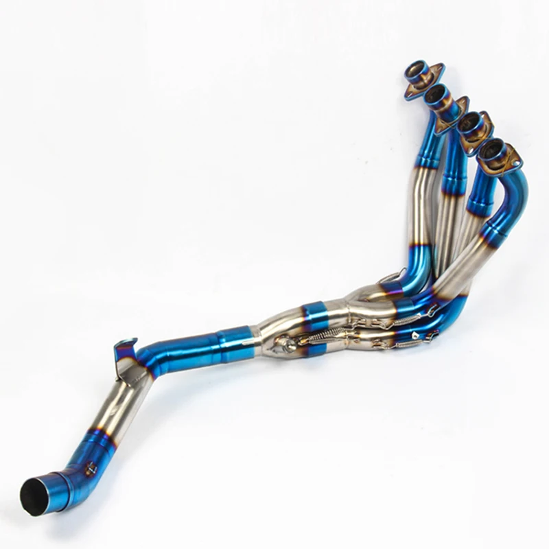 For Kawasaki Z900 Exhaust Pipe Muffler with Stainless Steel/Titanium Alloy Front Middle Set Link Pipe - - Racext 23