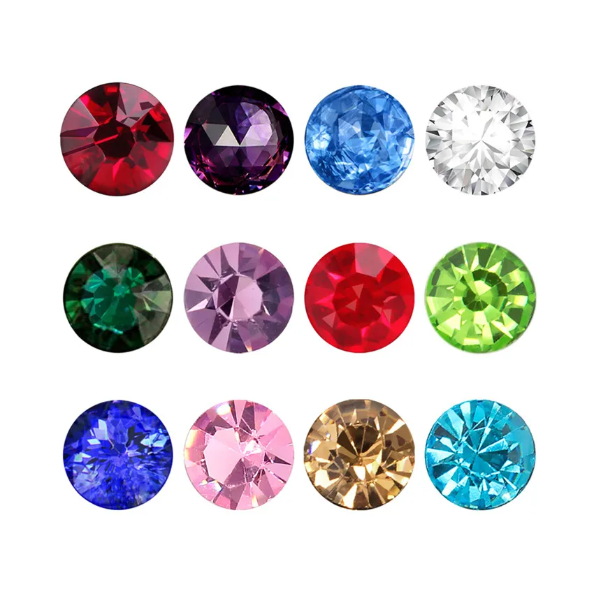 

New Arrival 5mm Round Glass Birthstone Charms Floating Charms Locket Living Charm For Memory Locket Women Jewelry Making FC1804