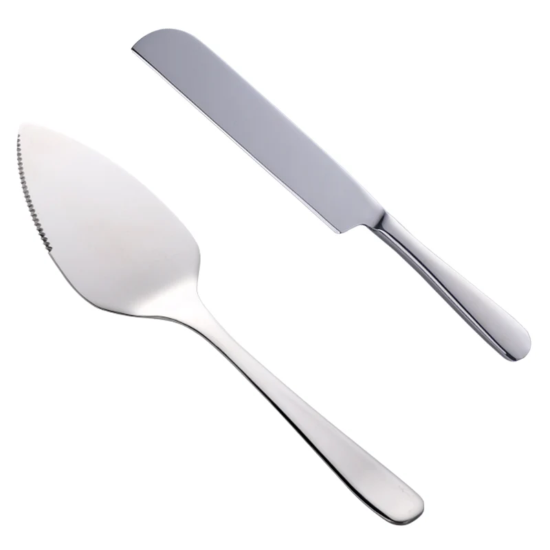 1 shovel and 1 knife Торт нож комплект лопат из нержавеющей стали для пиццы Сервер Шпатель нож для раздачи десерт передача столовые приборы Кондитерские инструменты день рождения - Цвет: 1 shovel and 1 knife