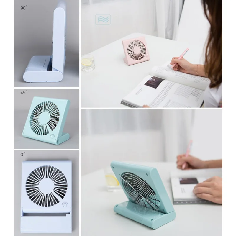  Mini USB portable silent folding desk fan third gear 50-100 minutes working time 20.5 x 14 x 2 cm 2