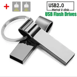 Новый USB флэш-накопитель 16 GB 8 ГБ 32 ГБ, 64 ГБ и 128 ГБ Флэшка высокоскоростная накопитель 128 64 32 16 металла 8 GB флэш-диск USB 2,0 палка