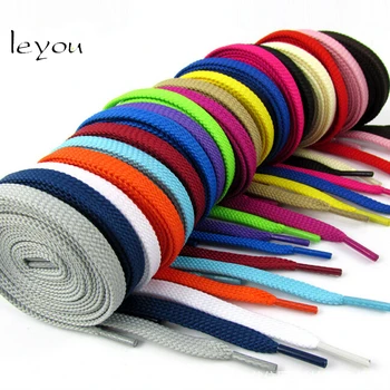 

Leyou New Sneaker Flat Shoelaces Hiking Boots Shoe Strings Colored Shoe Laces for Sneakers Laces Drop Shipping