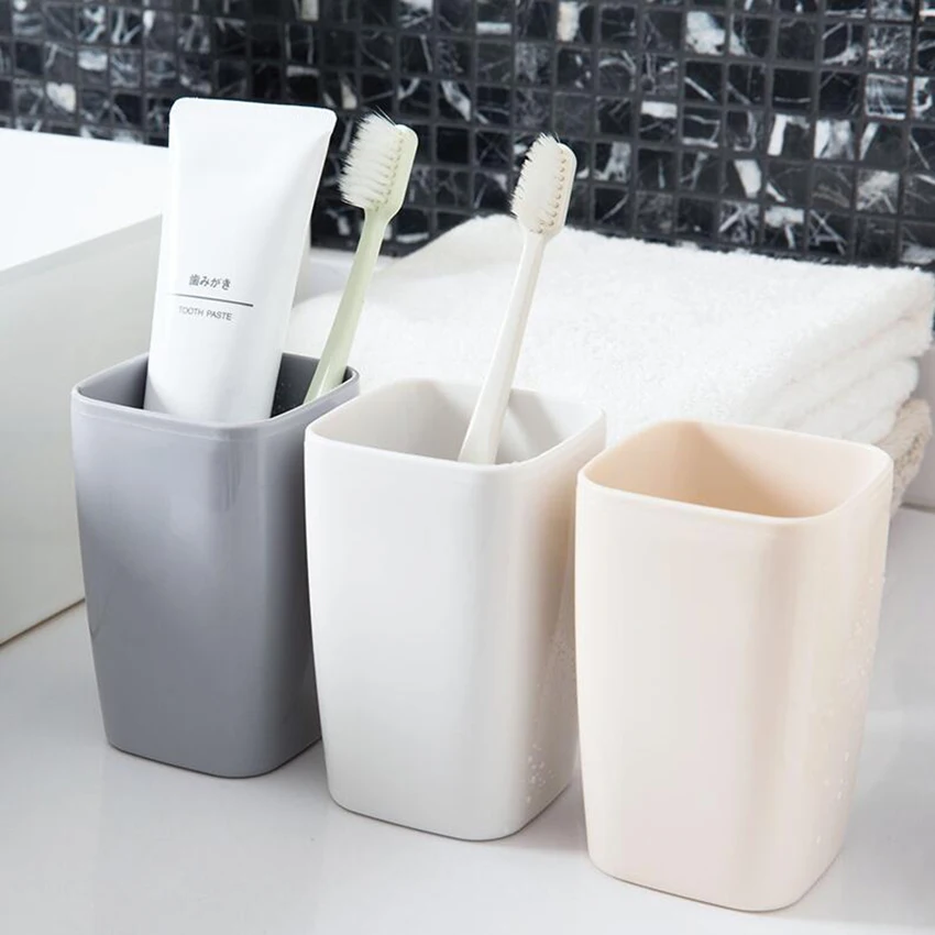 

1PC Eco-friendly Bathroom Sets Japanese-style Thick Circular Cups Toothbrush Holder Cup PP Rinsing Cup Wash Tooth Mug