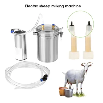 

2L Electric Cow Milking Machine Automatic Vacuum Pump Milker Double Head Impulse Stainless Steel Bucket For Sheep Cows Goat