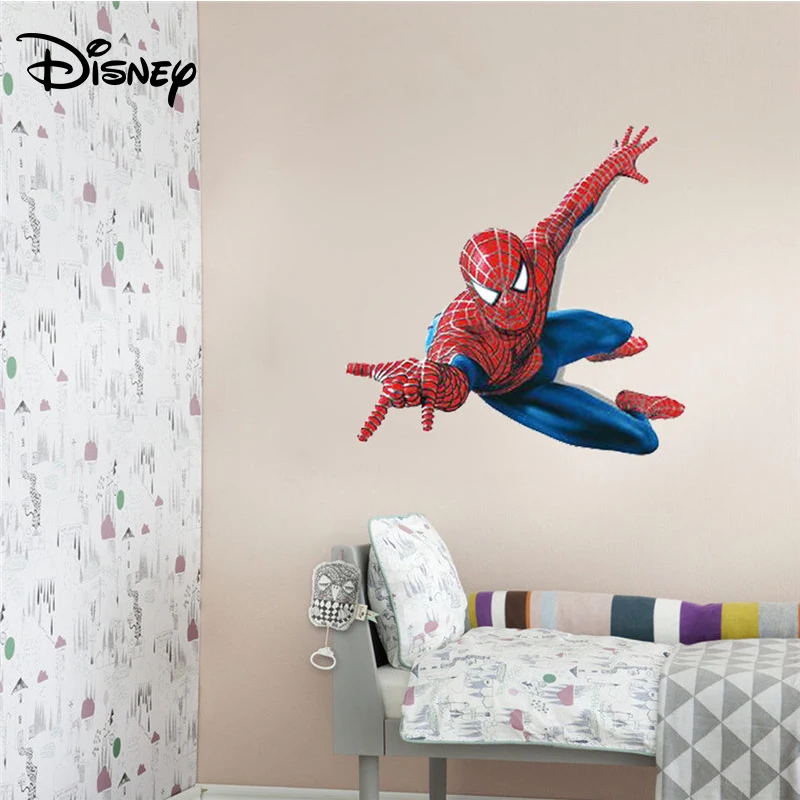 

Disney90*110cm sticker Spider-Man removable cartoon children's room sticker large