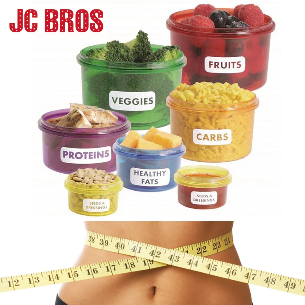 

7Pcs/set Food Box Prep Storage Container Fitness Workout Meal Eating Plan Kitchen Storage Container Bento Boxes