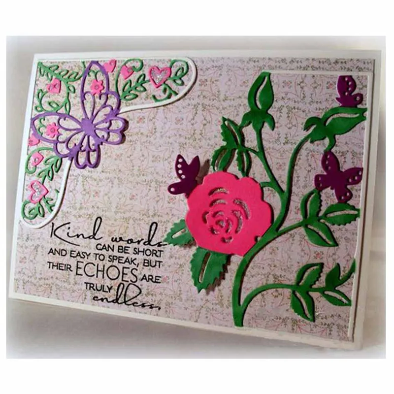 

YaMinSanNiO Rose Edge Cutting Dies for Diy Scrapbooking Card Making Album Embossing Crafts Diecut Stencil Mat Christmas New 2019