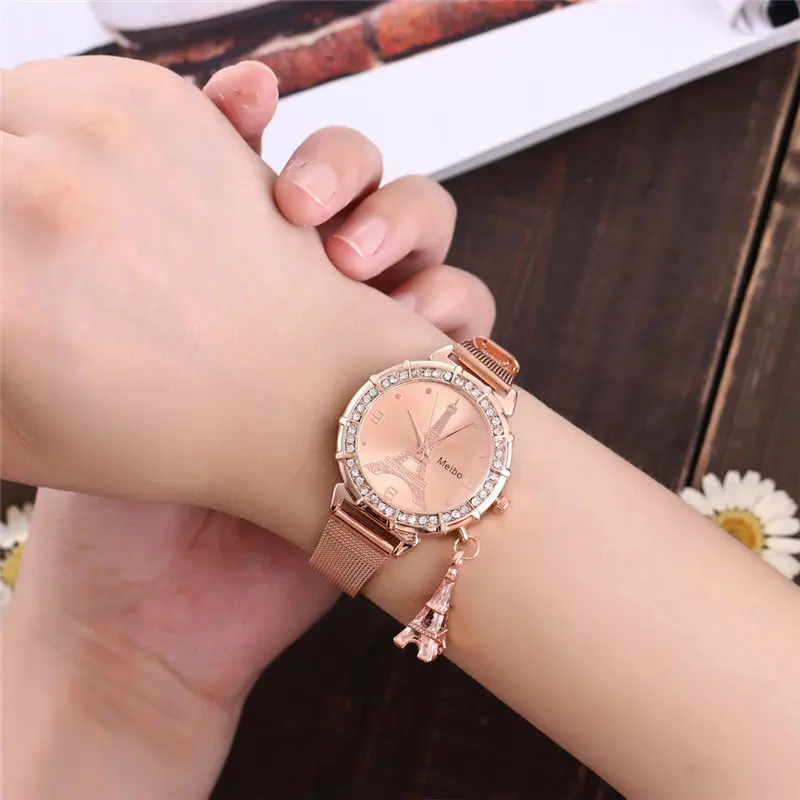 Женские кварцевые наручные часы Claudia relojes mujer повседневные из нержавеющей стали с