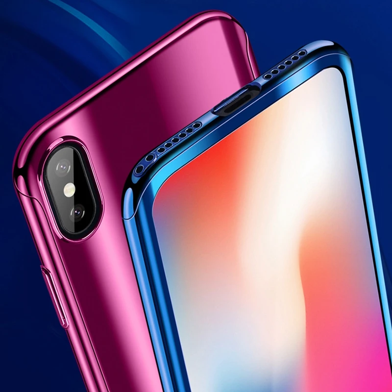 Зеркальный чехол 360 для iphone 6 s plus 11 Pro XS MAX XR X 10 8 блестящий 7 iphone8 чехол|Бамперы| |