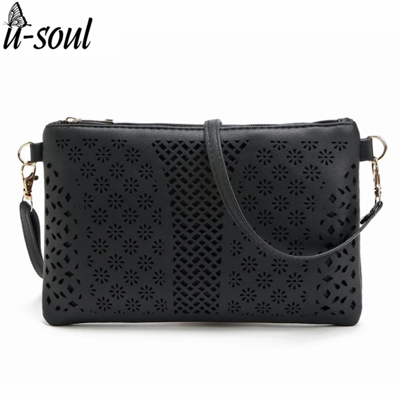 

2017 Hollow Out Mini Women Messenger Bags Simple Women Clutch Bag PU Casual Women Handbag Mini Cross Body Bag For Women ZCP183KK