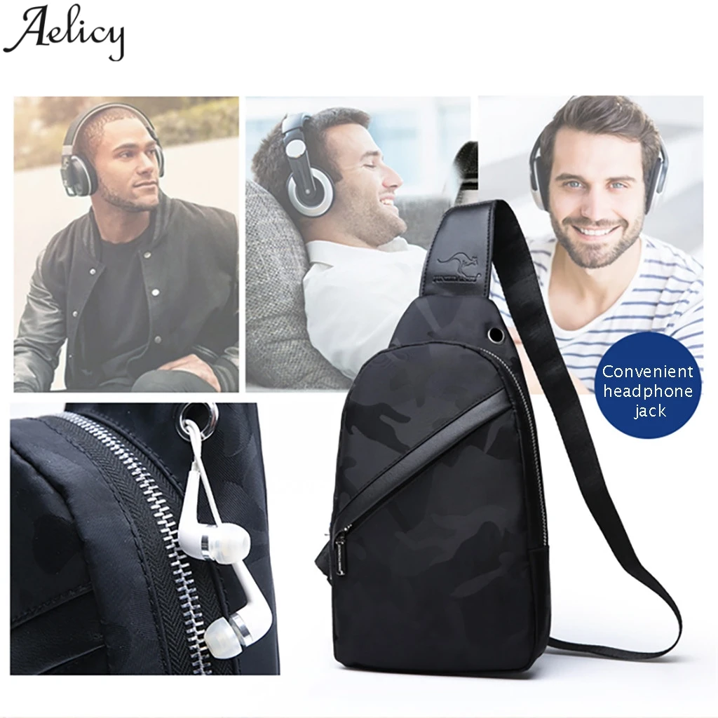 Aelicy Мужская Дизайнерская Спортивная нейлоновая сумка мессенджер модная