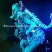 New Design Led Luminous Light Up Growing Women Party DS Costume Stage Dance Clothes Sexy Lady Led Evening Party Dress