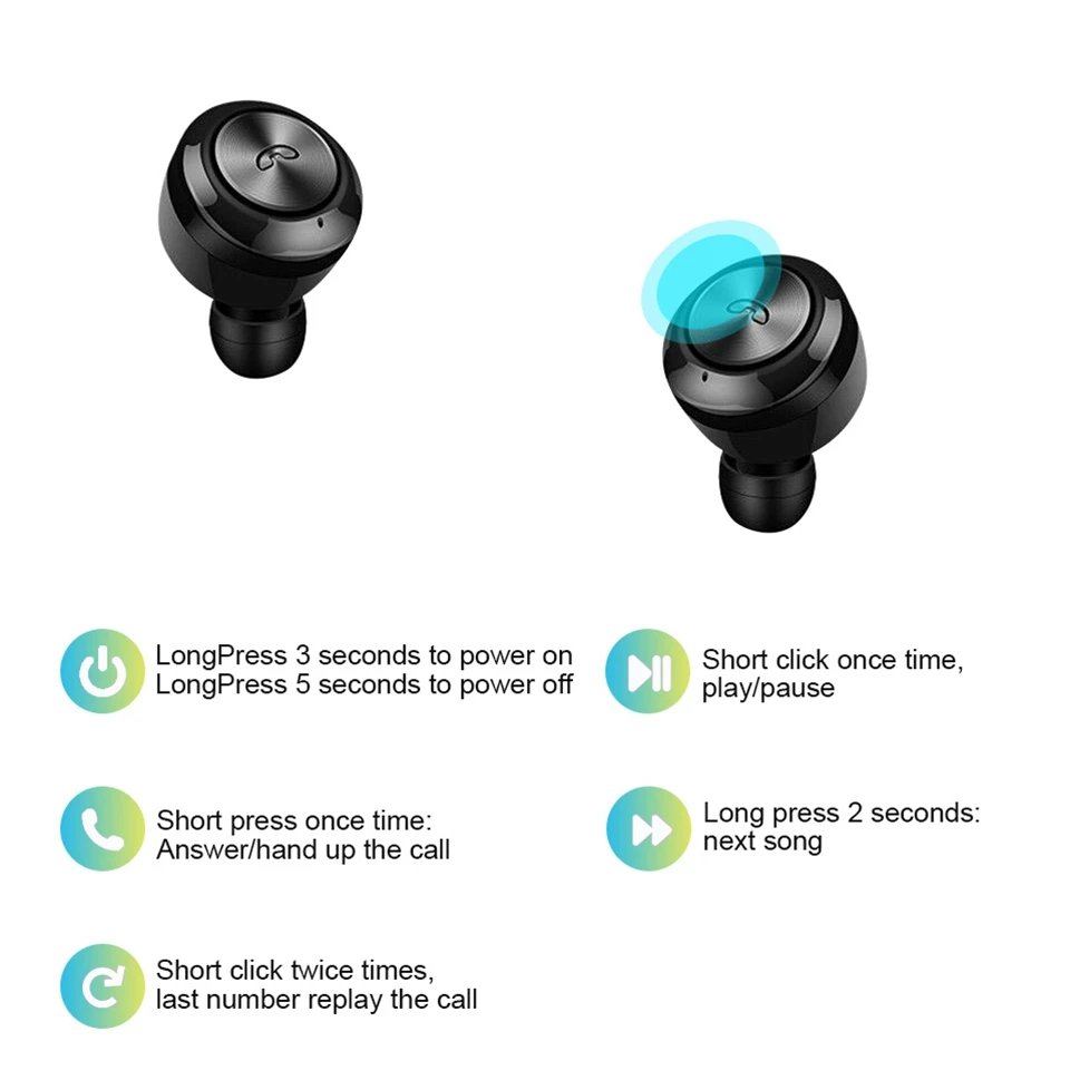 TWS Bluetooth 5.0 Earphones Wireless Headphones Gaming Stereo Headset Handsfree Mini Blutooth Earphone Sport Earbuds For Phone (14)