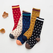 Spring/Autmn/Winter Fashion Baby Cotton Long Socks Kids Boys Girls Dots Socks 1-10years old C913