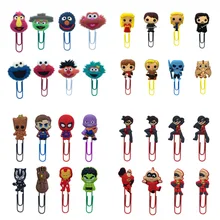 8 шт, футболка с рисунками из мультфильма «Улица Сезам» Закладка для книги книга Суперсемейка» сувенир школьные принадлежности Бумага зажим для художественного оформления ногтей, ручная работа подарки для учителей