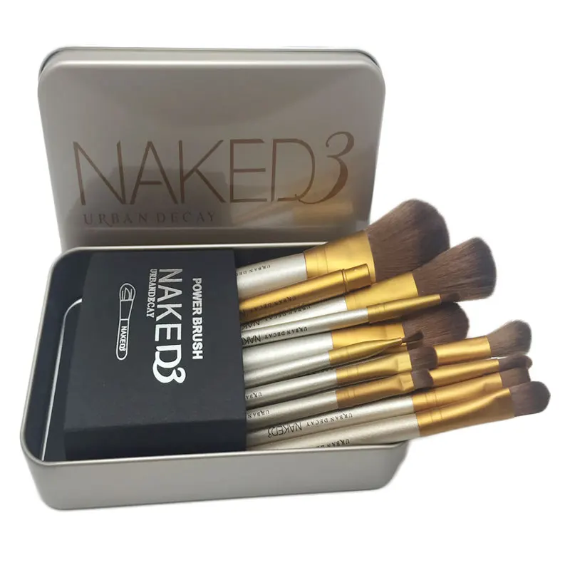 

12pcs/lot NAKED 3 Makeup Brush Set Eye Shadow Foundation Powder Eyeliner Eyelash Lip Make Up Brush Cosmetic Beauty Tool Kit