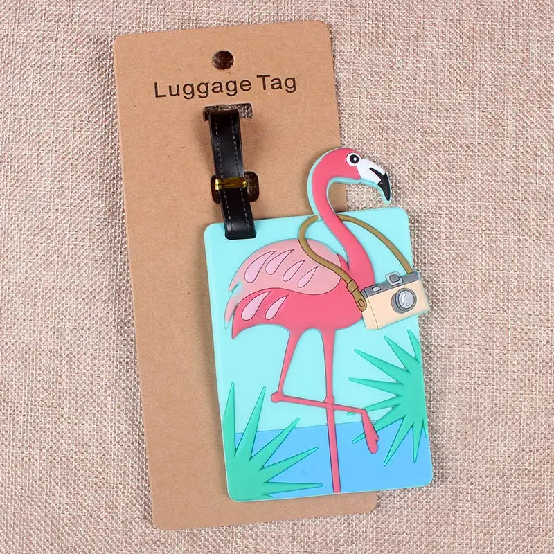 Tavel Accessories Creative Flamingos Luggage Tag Silica Gel Suitcase ID Addres Holder Baggage Boarding Tags Portable Label Tavel Accessories Creative Flamingos Luggage Tag Silica Gel Suitcase ID Addres Holder Baggage Boarding Tags Portable Label