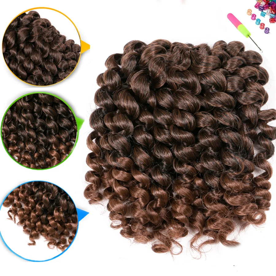 VERVES Crochet braids hair 5 pack 75g/pack 8inch synthetic ombre braiding hair extentions Havana Twist heat resistant Hair braid