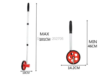 

Foldable wheel distance measurer counter Measuring Wheel 0-9999.9m portable measure wheel distance measure wheel