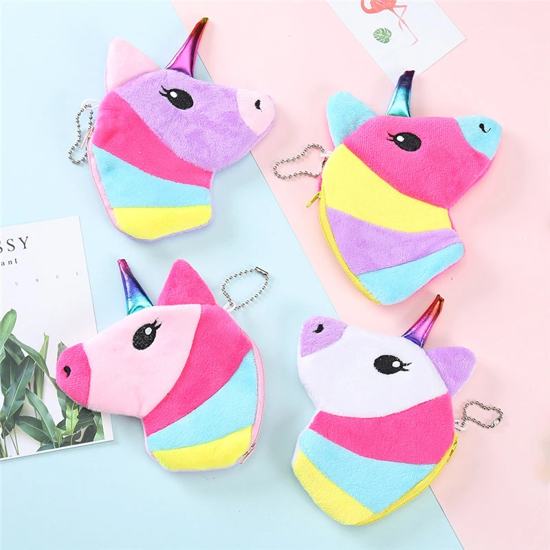

Lanzon Unicorn Kids Coin Purse Women Girls Cute Cartoon Animal Small Zipper Wallets Card Holder Mini Money Bag Children Toy Gift