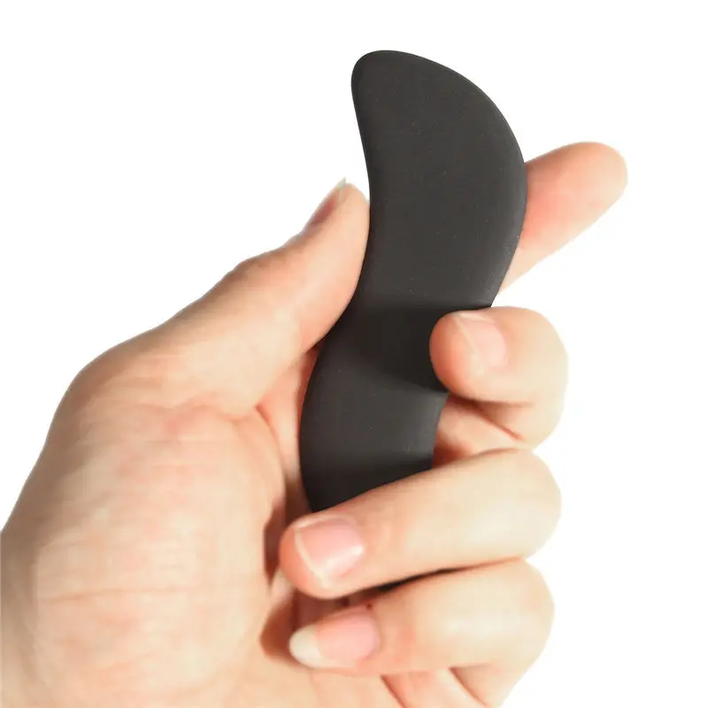 KiWarm 1 шт., полезный традиционный массажер Gua Sha с черным камнем, s-образная терапия, естественная красота, лечение здоровья, массажный камень