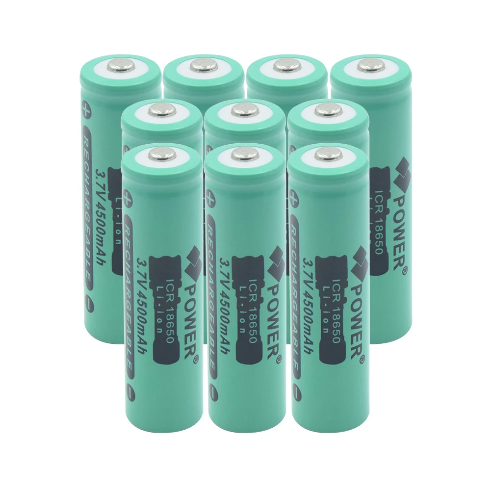 18650 батарея литий-ионная 4500mAh 3,7 V электронная сигарета перезаряжаемые батареи мощный внешний аккумулятор фонарик