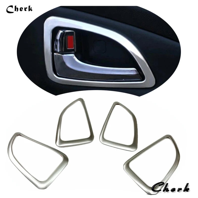 

For Hyundai Tucson ix35 2010 2011 2012 2013 2014 Car inner Door Handle Bowl Frame Cover Interior Decoration Trim ABS Chrome 4Pcs