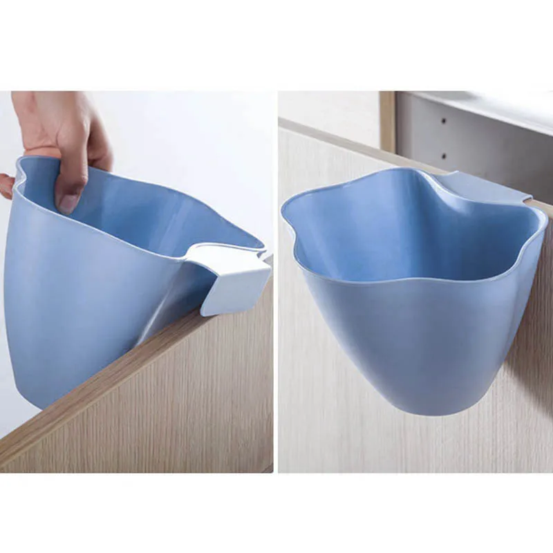 Mini Hanging Accessories Kitchen Accessories Organizer Plastic Household Cleaning Tools Waste Garbage Trash Can Bin