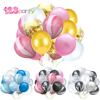 

123 20pcs Latex Balloon Pink Tiffany Gold Balloons Kids Boy Girl Birthday Ballons Bridal Shower Wedding Party Balloon Party