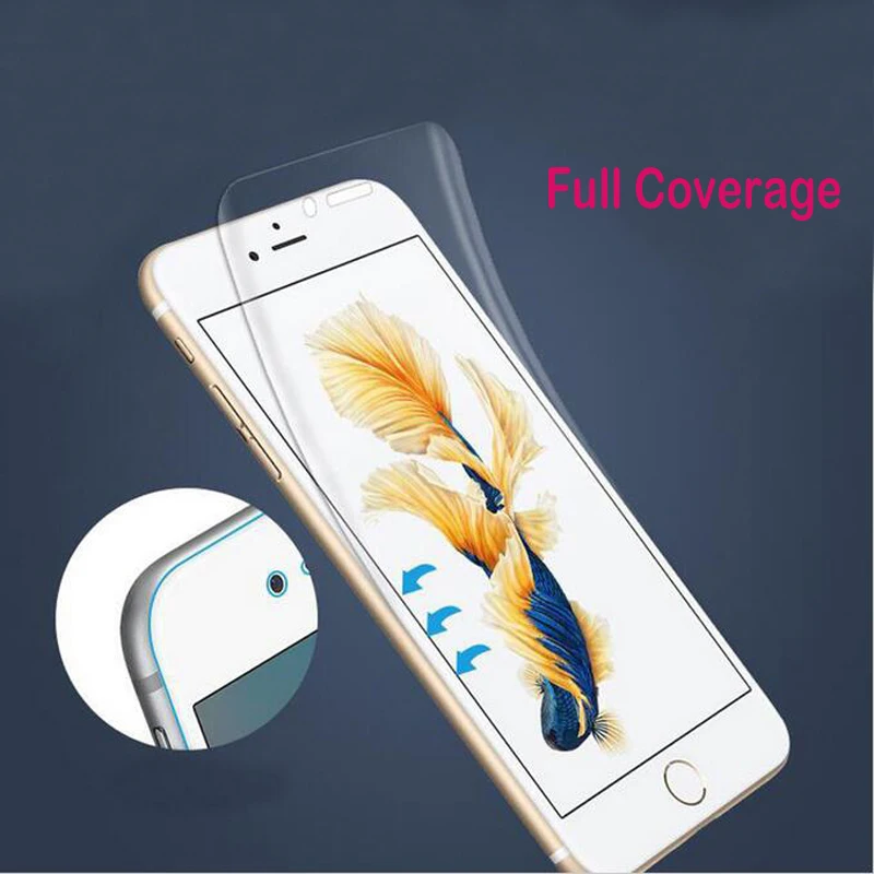 

3D Curved Full Coverage Soft Transparent Clear Protective Guard Film for iphone 7 6 6S Plus Screen Protector Cover (Not Glass)