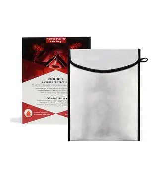 

1pcs A4 File Document Bag Two Sided Aluminum Foil Coated Waterproof Fire-proof d15
